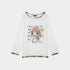Summer New Arrival Casual Cool White Printed Long-Sleeved T-Shirt For Women